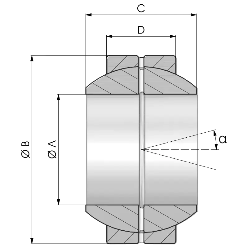 Gömbcsapágy - GE..FO rajz