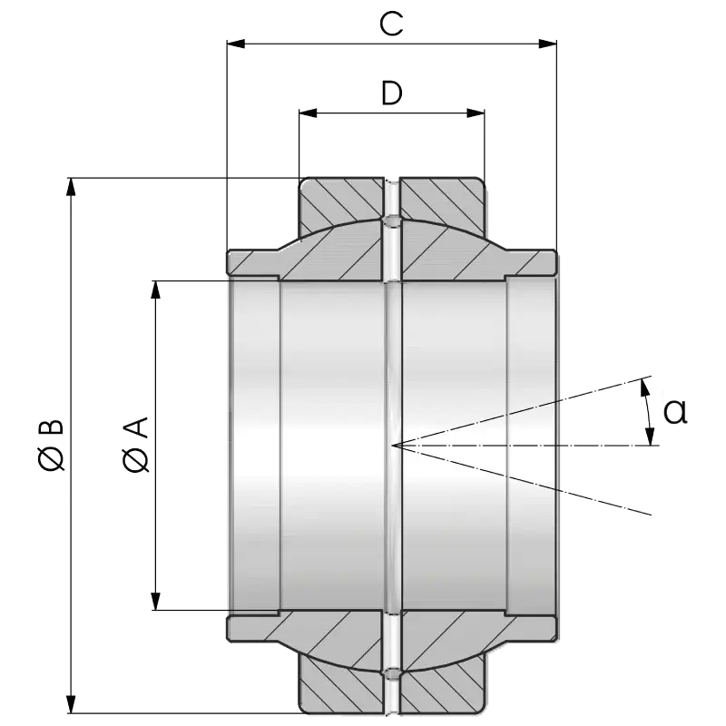 Gömbcsapágy - GE..LO rajz