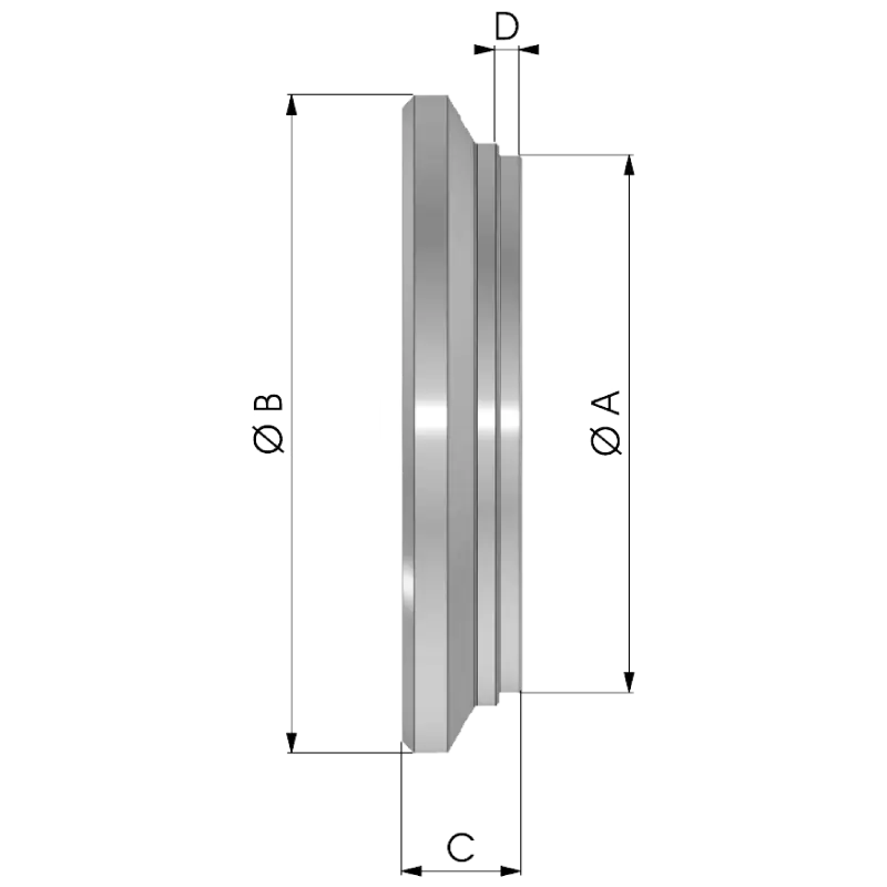 Normál hengerfenék rajz